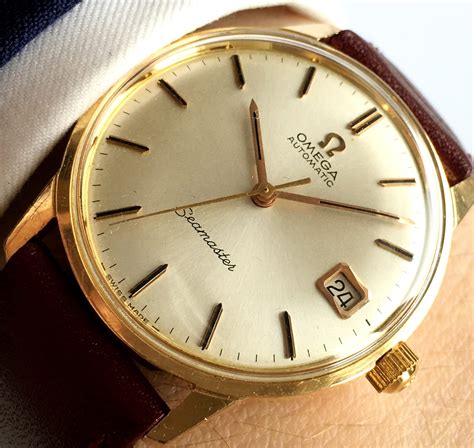 18k omega watch|omega 18k gold men's watch.